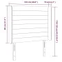 Light gray velvet headboard with LED 103x16x118/128 cm by , Headboards and footboards - Ref: Foro24-3124230, Price: 68,86 €, ...