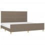 Estructura de cama con cabecero de tela gris taupe 200x200 cm de , Camas y somieres - Ref: Foro24-3125166, Precio: 240,75 €, ...