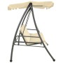 Banco columpio de exterior con dosel blanco arena de vidaXL, Balancines de jardín - Ref: Foro24-43237, Precio: 195,77 €, Desc...