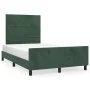 Dark green velvet bed frame with headboard 120x200 cm by , Beds and slatted bases - Ref: Foro24-3125809, Price: 167,06 €, Dis...