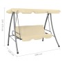 Banco columpio de exterior con dosel blanco arena de vidaXL, Balancines de jardín - Ref: Foro24-43237, Precio: 195,77 €, Desc...