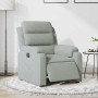 Sillón reclinable eléctrico de terciopelo gris claro en Sillones | Comprar online en Foru.es