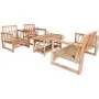 Set de muebles de jardín 4 piezas y cojines bambú by vidaXL, Garden sets - Ref: Foro24-43159, Price: 460,03 €, Discount: %