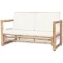 Set de muebles de jardín 4 piezas y cojines bambú by vidaXL, Garden sets - Ref: Foro24-43159, Price: 460,03 €, Discount: %