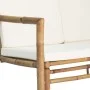 Set de muebles de jardín 4 piezas y cojines bambú by vidaXL, Garden sets - Ref: Foro24-43159, Price: 460,03 €, Discount: %