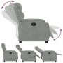 Sillón reclinable eléctrico de terciopelo gris claro en Sillones | Comprar online en Foru.es