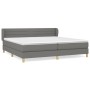 Cama box spring con colchón tela gris oscuro 200x200 cm de , Camas y somieres - Ref: Foro24-3126910, Precio: 579,81 €, Descue...