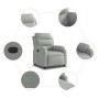 Sillón reclinable eléctrico de terciopelo gris claro en Sillones | Comprar online en Foru.es
