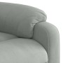 Sillón reclinable eléctrico de terciopelo gris claro en Sillones | Comprar online en Foru.es