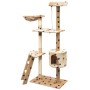 Rascador para gatos poste rascador de sisal 150cm huellas beige de vidaXL, Mobiliario para gatos - Ref: Foro24-170488, Precio...