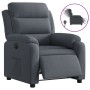 Sillón reclinable eléctrico de terciopelo gris oscuro en Sillones | Comprar online en Foru.es