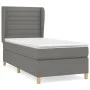 Box spring bed with dark gray fabric mattress 90x200 cm by , Beds and slatted bases - Ref: Foro24-3128574, Price: 360,91 €, D...