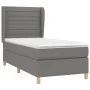 Box spring bed with dark gray fabric mattress 90x200 cm by , Beds and slatted bases - Ref: Foro24-3128574, Price: 360,91 €, D...