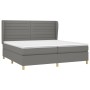 Cama box spring con colchón tela gris oscuro 200x200 cm de , Camas y somieres - Ref: Foro24-3128630, Precio: 643,90 €, Descue...