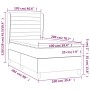 Cama box spring con colchón terciopelo gris claro 100x200 cm de , Camas y somieres - Ref: Foro24-3129255, Precio: 325,91 €, D...