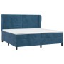 Cama box spring con colchón terciopelo azul oscuro 200x200 cm de , Camas y somieres - Ref: Foro24-3129295, Precio: 719,02 €, ...