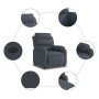 Sillón reclinable eléctrico de terciopelo gris oscuro en Sillones | Comprar online en Foru.es