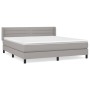 Cama box spring con colchón tela gris claro 180x200 cm de , Camas y somieres - Ref: Foro24-3129809, Precio: 544,71 €, Descuen...
