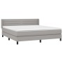 Cama box spring con colchón tela gris claro 180x200 cm de , Camas y somieres - Ref: Foro24-3129809, Precio: 544,71 €, Descuen...