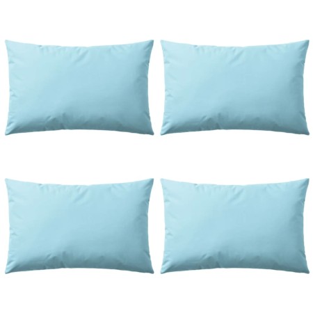 Cojines para exteriores 60x40 cm azul claro 4 unidades de vidaXL, Cojines - Ref: Foro24-132301, Precio: 63,38 €, Descuento: %