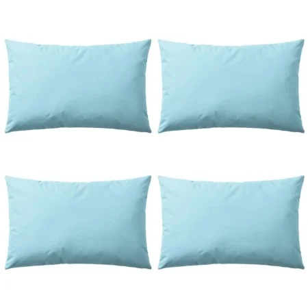 Cojines para exteriores 60x40 cm azul claro 4 unidades de vidaXL, Cojines - Ref: Foro24-132301, Precio: 53,92 €, Descuento: %