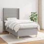 Cama box spring con colchón tela gris claro 90x190 cm de , Camas y somieres - Ref: Foro24-3132033, Precio: 313,50 €, Descuent...
