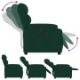 Sillón reclinable eléctrico de terciopelo verde oscuro en Sillones | Comprar online en Foru.es