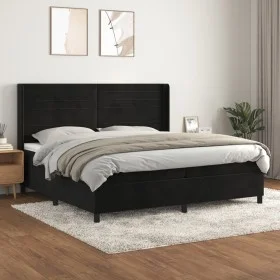 Boxspringbett mit schwarzer Samtmatratze 200x200 cm von , Betten und Lattenroste - Ref: Foro24-3132761, Preis: 622,24 €, Raba...