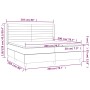 Cama box spring con colchón terciopelo azul oscuro 200x200 cm de , Camas y somieres - Ref: Foro24-3132763, Precio: 656,29 €, ...