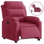 Sillón reclinable eléctrico de terciopelo rojo tinto en Sillones | Comprar online en Foru.es