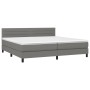 Cama box spring colchón y luces LED tela gris claro 200x200 cm de , Camas y somieres - Ref: Foro24-3133262, Precio: 573,82 €,...