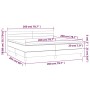 Cama box spring colchón y luces LED tela gris claro 200x200 cm de , Camas y somieres - Ref: Foro24-3133262, Precio: 573,82 €,...