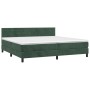 Cama box spring colchón y LED terciopelo verde oscuro 200x200cm de , Camas y somieres - Ref: Foro24-3134486, Precio: 608,23 €...