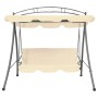 Banco columpio convertible de exterior con dosel blanco arena de vidaXL, Balancines de jardín - Ref: Foro24-43241, Precio: 25...