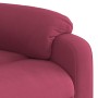 Sillón reclinable eléctrico de terciopelo rojo tinto en Sillones | Comprar online en Foru.es