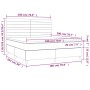 Cama box spring colchón y luces LED tela gris oscuro 180x200 cm de , Camas y somieres - Ref: Foro24-3134974, Precio: 626,65 €...