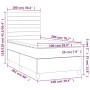Cama box spring colchón y luces LED tela gris oscuro 100x200 cm de , Camas y somieres - Ref: Foro24-3135494, Precio: 372,55 €...