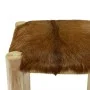 Taburete de cocina de cuero auténtico y madera de teca maciza de vidaXL, Taburetes de cocina - Ref: Foro24-244544, Precio: 13...