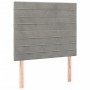 Cama box spring colchón y LED terciopelo gris claro 120x200 cm de , Camas y somieres - Ref: Foro24-3136173, Precio: 416,89 €,...