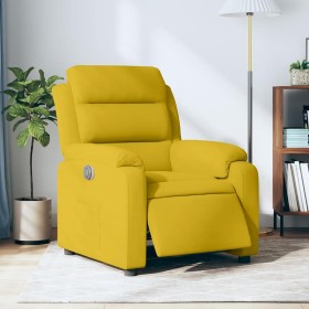 Sillón reclinable eléctrico de terciopelo amarillo en Sillones | Comprar online en Foru.es