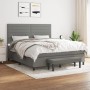 Cama box spring con colchón tela gris oscuro 180x200 cm de , Camas y somieres - Ref: Foro24-3136694, Precio: 662,05 €, Descue...