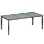 Set de comedor de jardín 9 pzas y cojines ratán sintético gris de vidaXL, Conjuntos de jardín - Ref: Foro24-44070, Precio: 89...