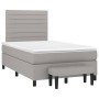 Cama box spring con colchón tela gris claro 120x200 cm de , Camas y somieres - Ref: Foro24-3136661, Precio: 426,73 €, Descuen...