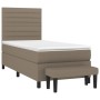 Cama box spring con colchón tela gris taupe 90x200 cm de , Camas y somieres - Ref: Foro24-3136649, Precio: 399,29 €, Descuent...