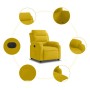 Sillón reclinable eléctrico de terciopelo amarillo en Sillones | Comprar online en Foru.es