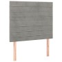 Cama box spring con colchón terciopelo gris claro 100x200 cm de , Camas y somieres - Ref: Foro24-3137887, Precio: 339,55 €, D...