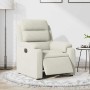 Sillón reclinable eléctrico de terciopelo blanco crema en Sillones | Comprar online en Foru.es