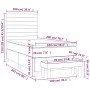 Cama box spring con colchón terciopelo gris claro 100x200 cm de , Camas y somieres - Ref: Foro24-3137887, Precio: 339,55 €, D...
