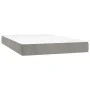 Box spring bed with light gray velvet mattress 120x200 cm by , Beds and slatted bases - Ref: Foro24-3137893, Price: 420,91 €,...