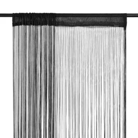 Fringe curtains 2 pieces 100x250 cm black by vidaXL, Curtains and curtains - Ref: Foro24-132400, Price: 20,52 €, Discount: %